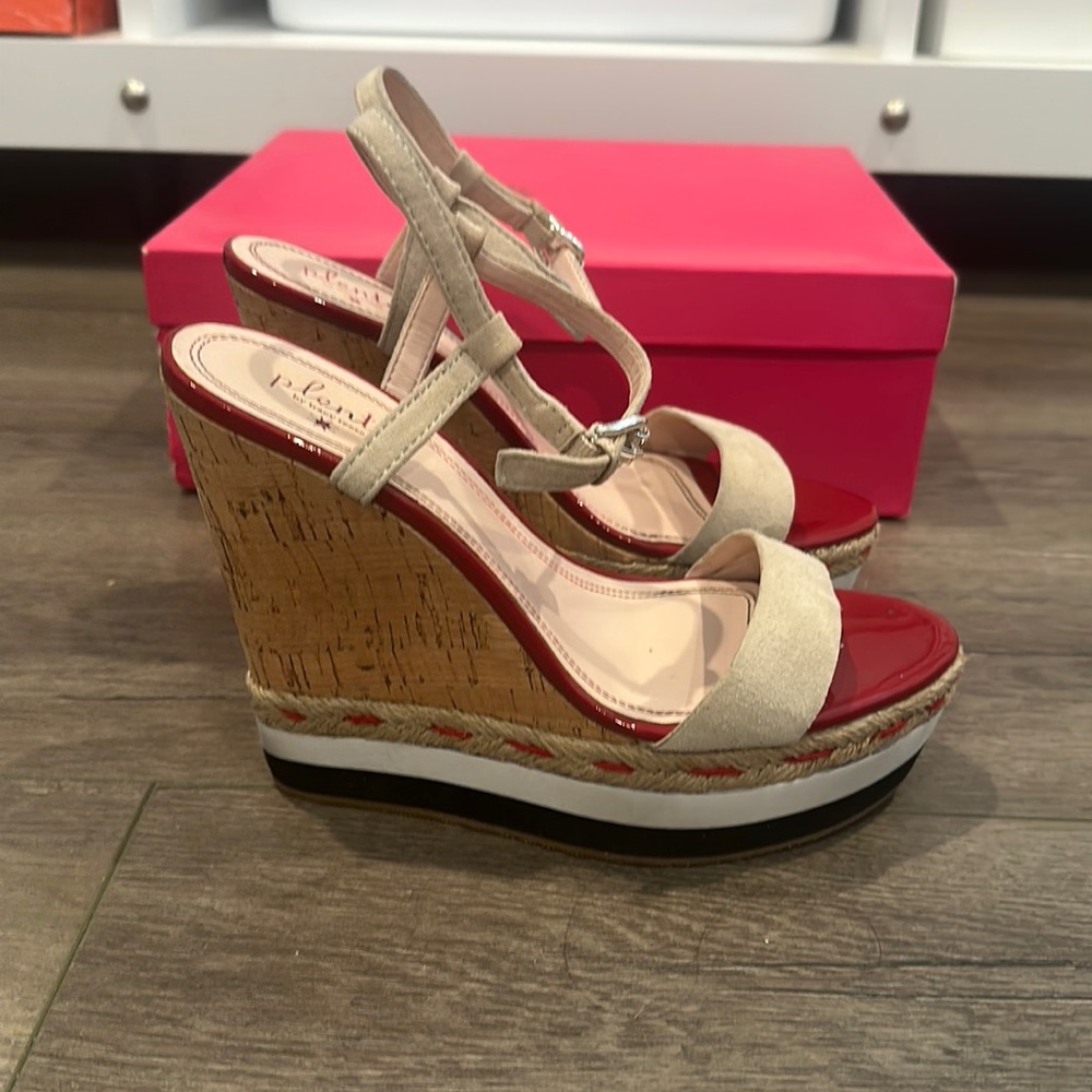 Plenty by Tracy Reese Tess Cork Platform Wedge Sandals